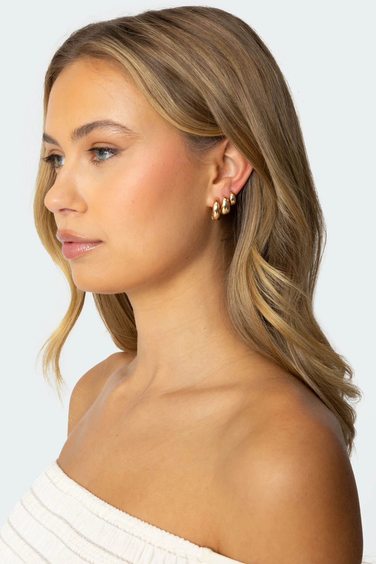 Chunky Hoop Earring Set