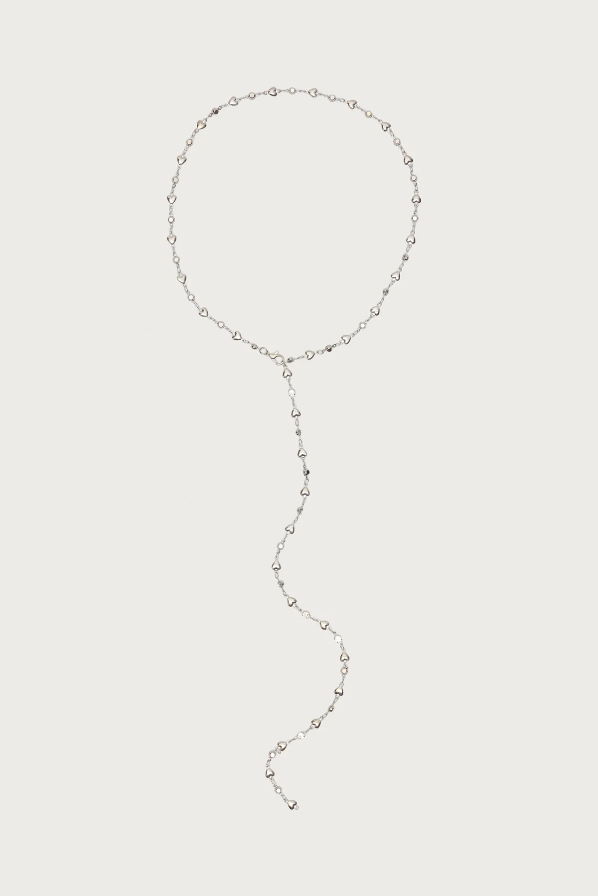 Heart & Diamond Cascading Necklace - Image 2