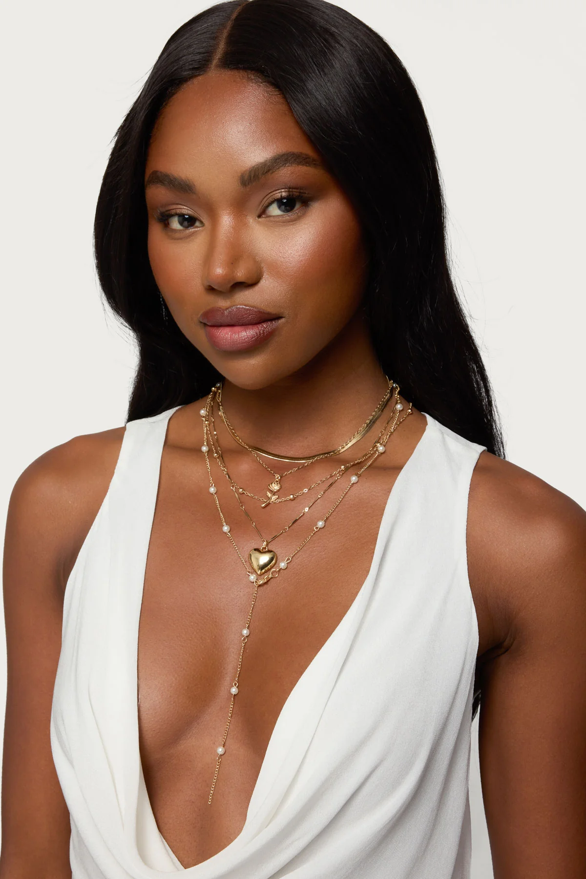 Major Love Heart Layered Necklace