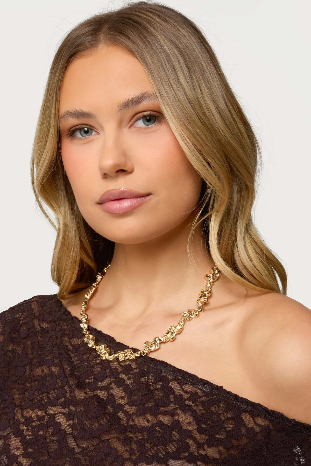 Abstract Textured Necklace
