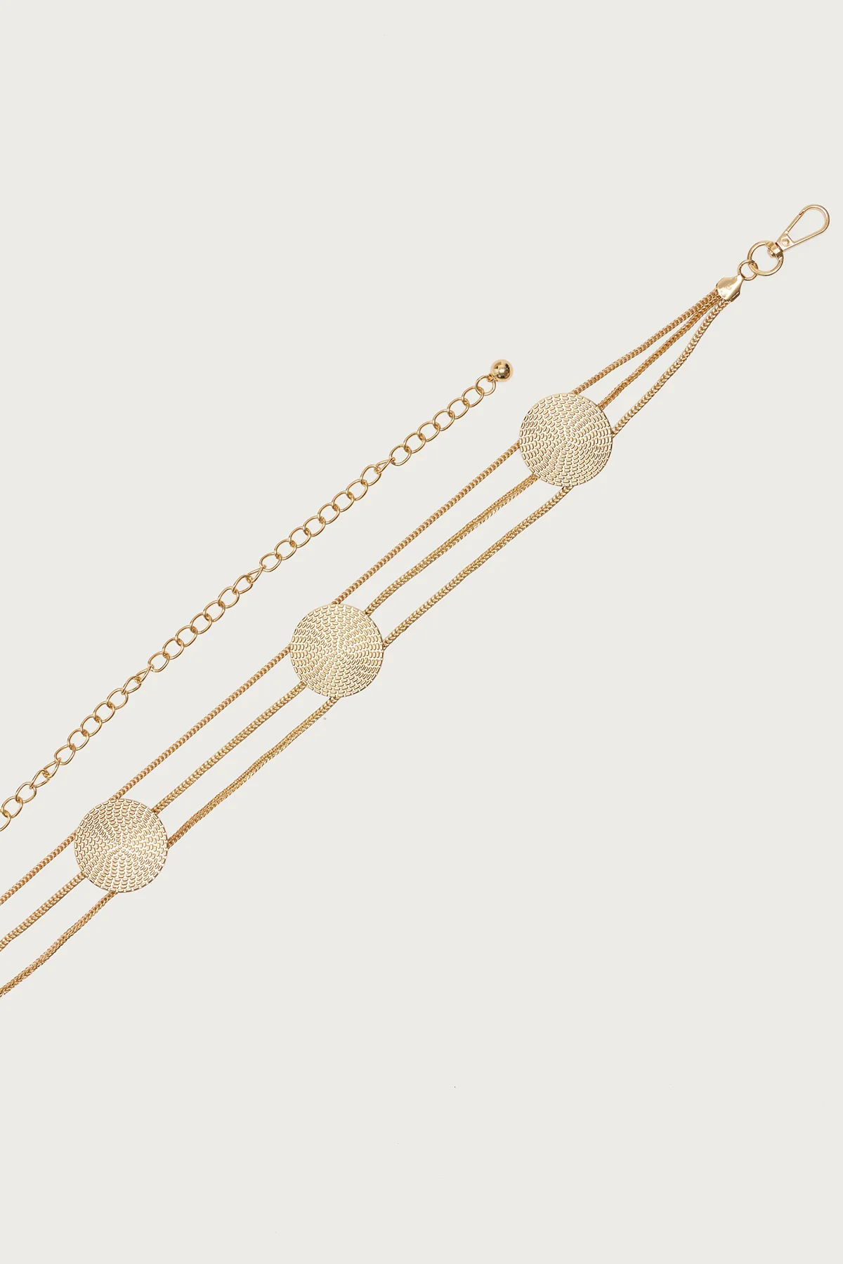 Textured Disc Triple Chain Belt - Image 2