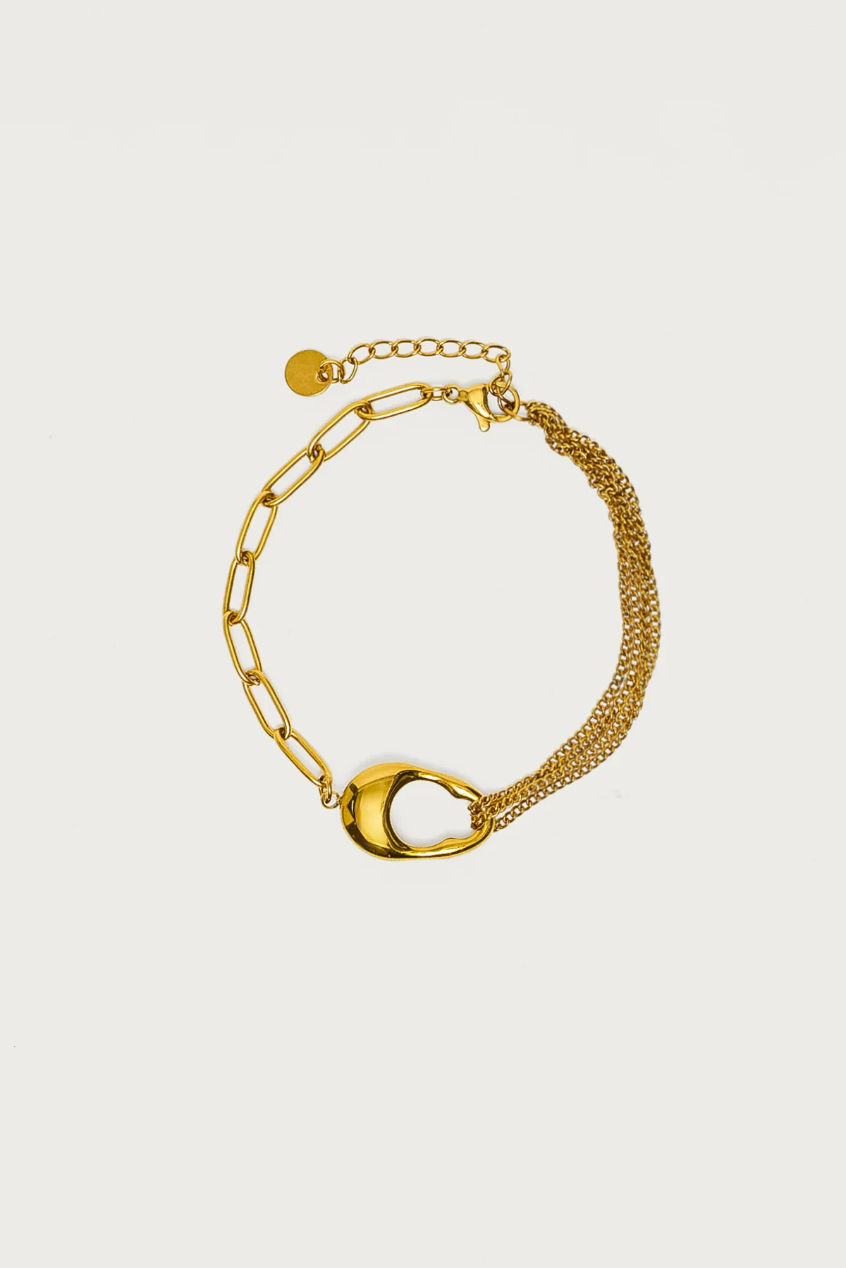 Abstract Ring Multi Chain Bracelet - Image 2