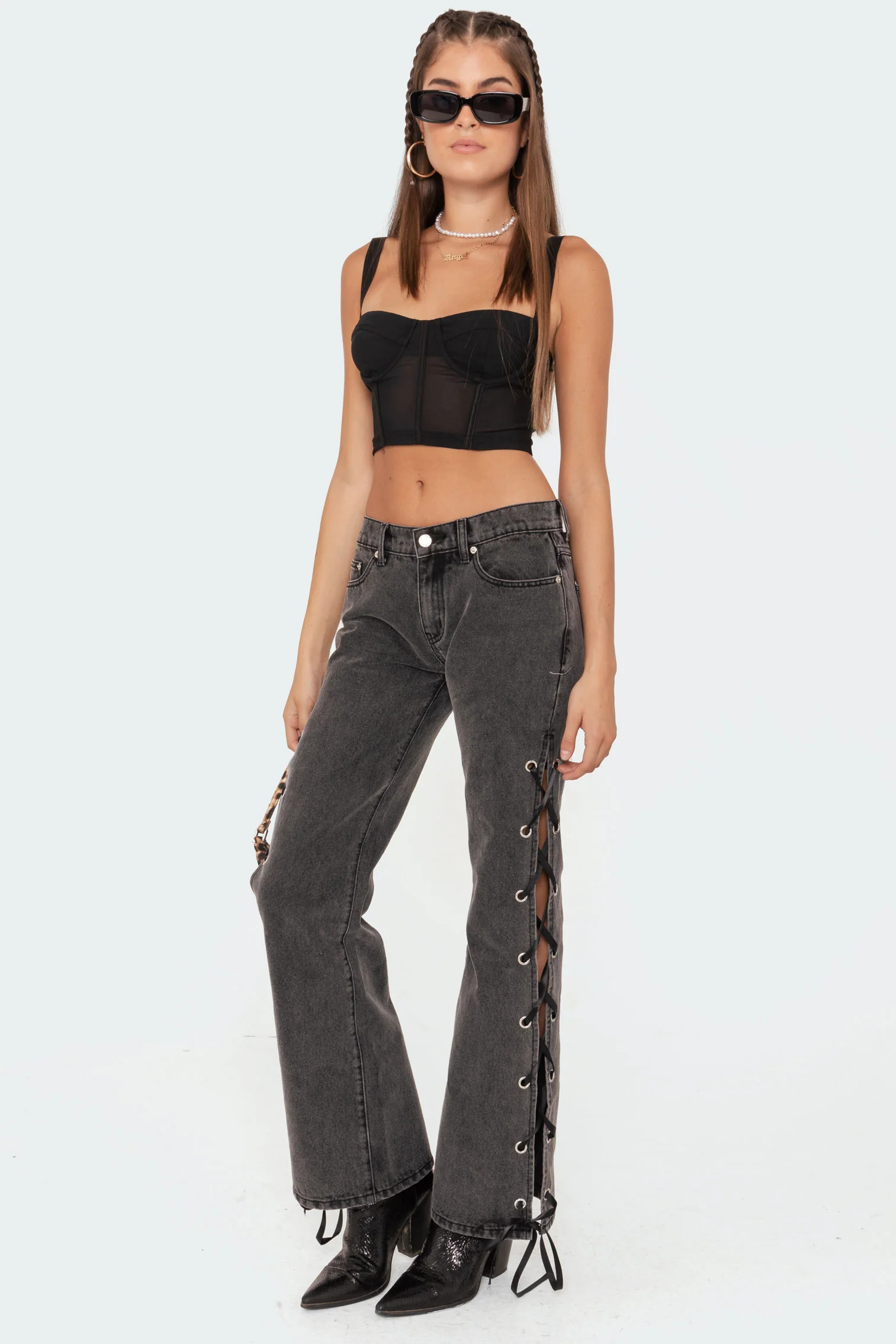 Teagen Mesh Corset Top - Image 2