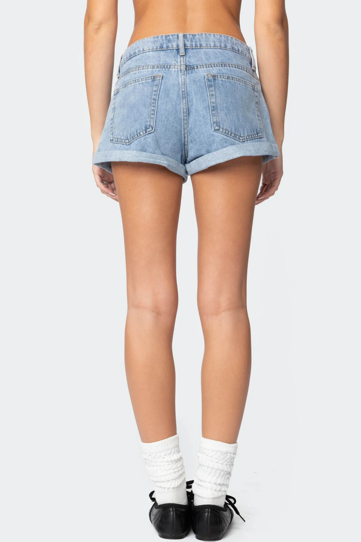 Rylin Low Rise Denim Shorts - Image 5