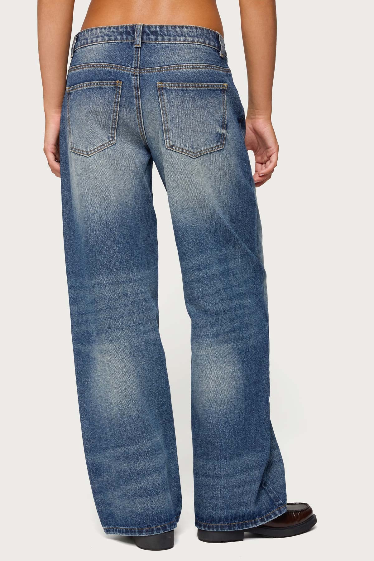 Raelynn Washed Low Rise Baggy Jeans - Image 4