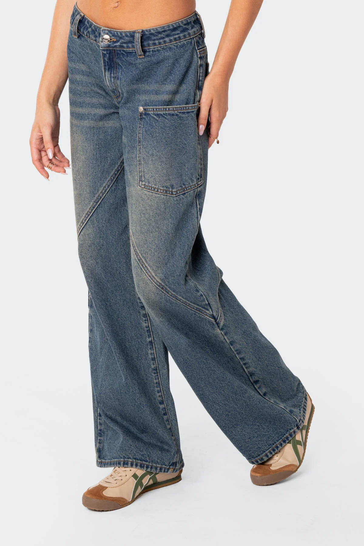 Serena Low Rise Baggy Carpenter Jeans - Image 3