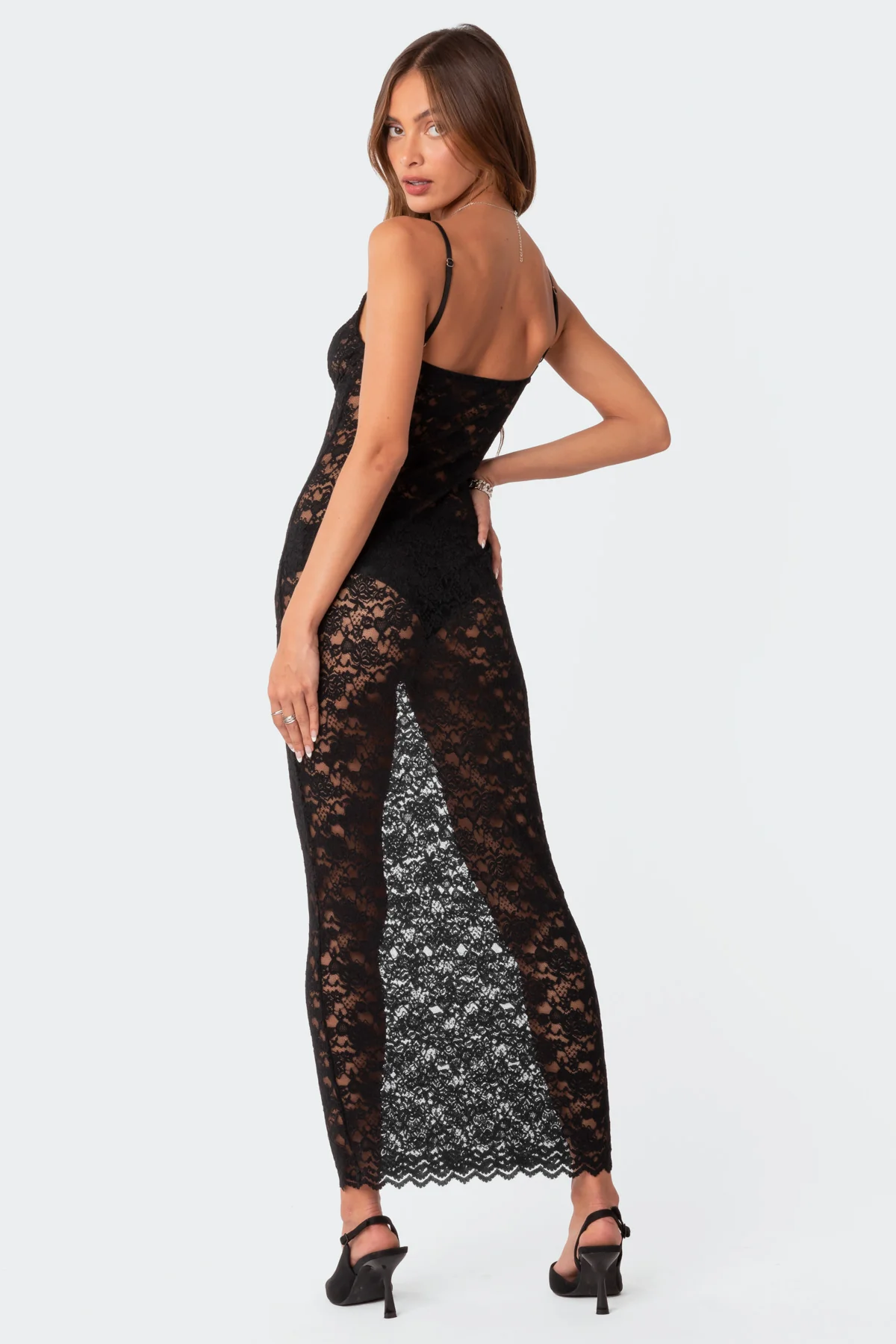 Xandra Sheer Lace Maxi Dress - Image 4