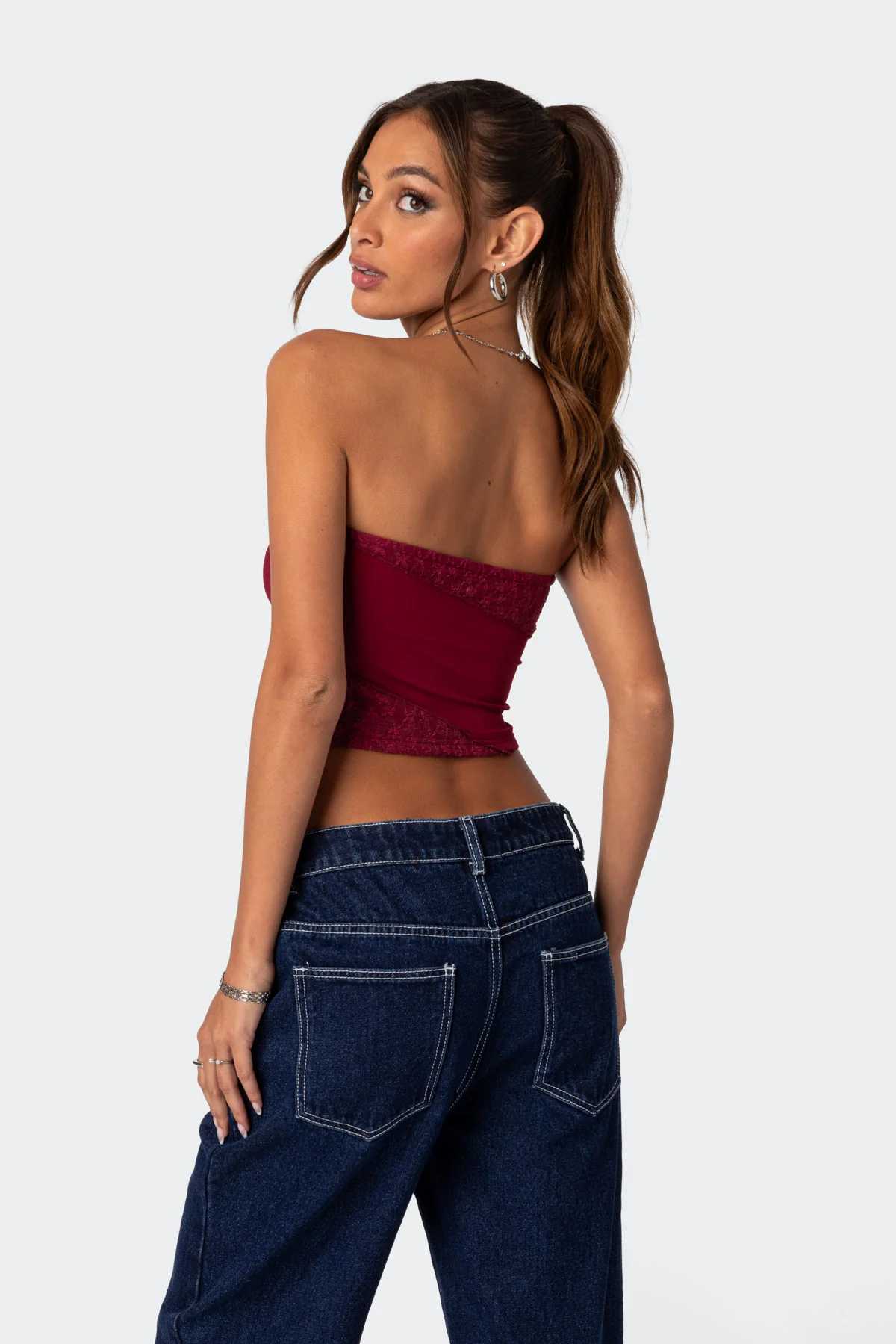 Lace Patchwork Tube Top - Image 4
