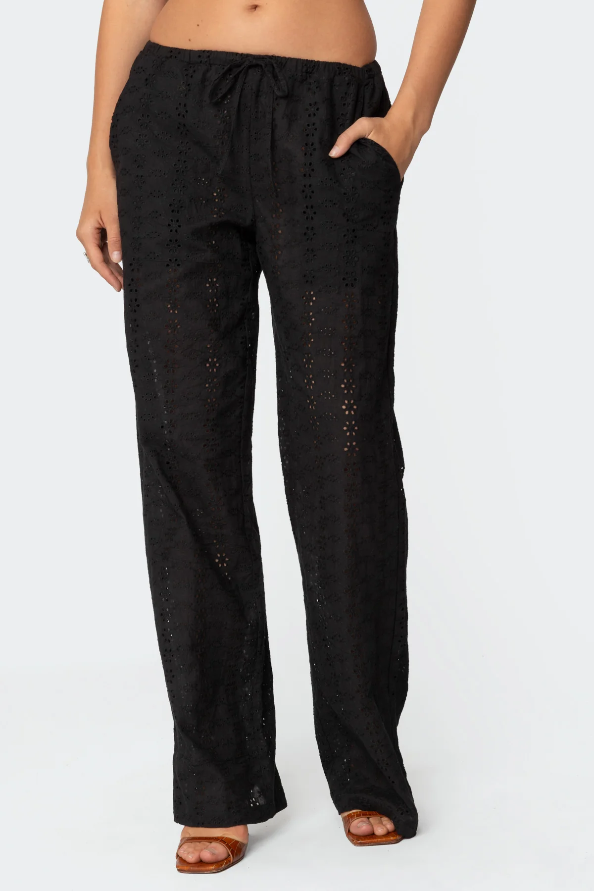 Lemon Lacey Cotton Pants - Image 2