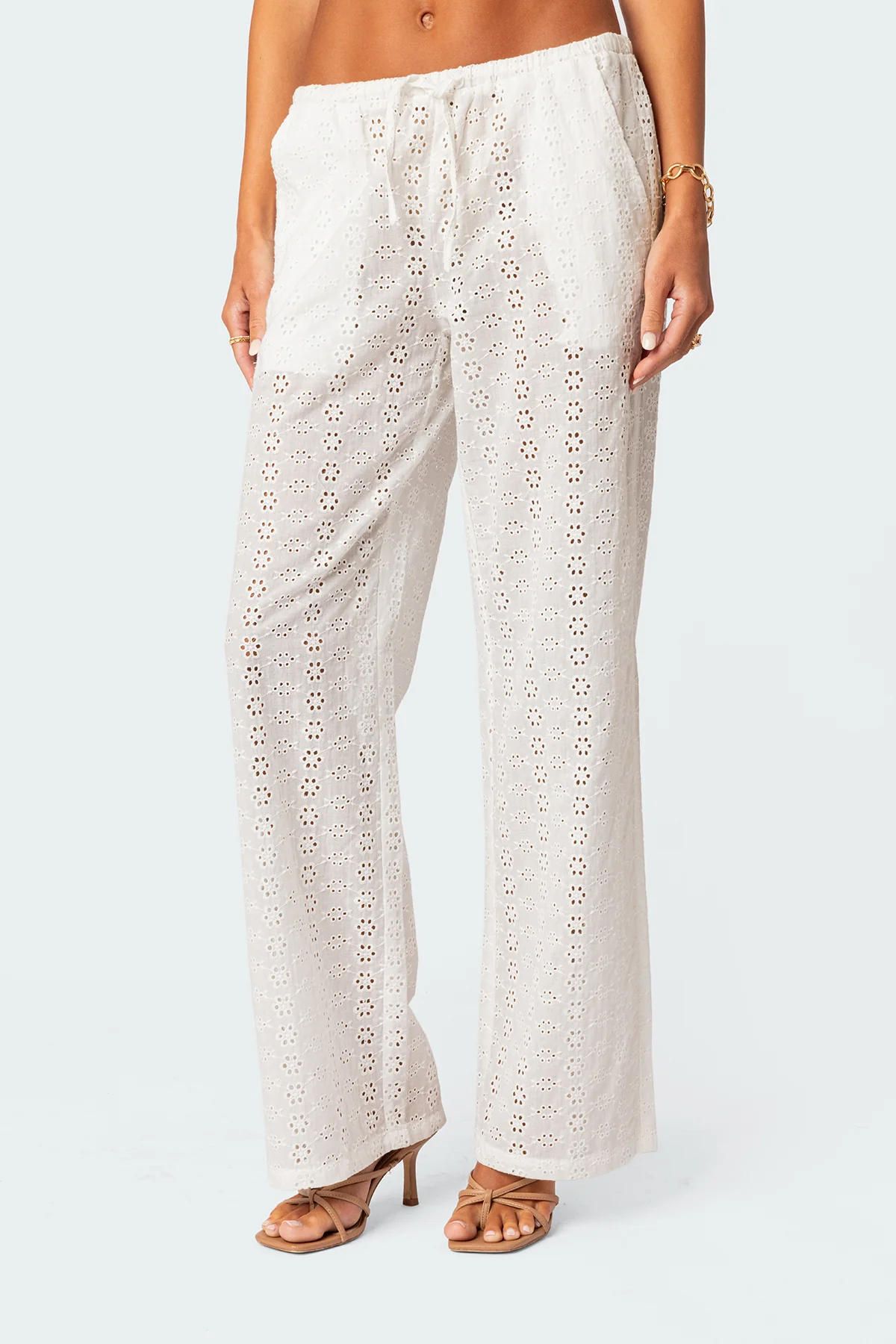 Lemon Lacey Cotton Pants - Image 2