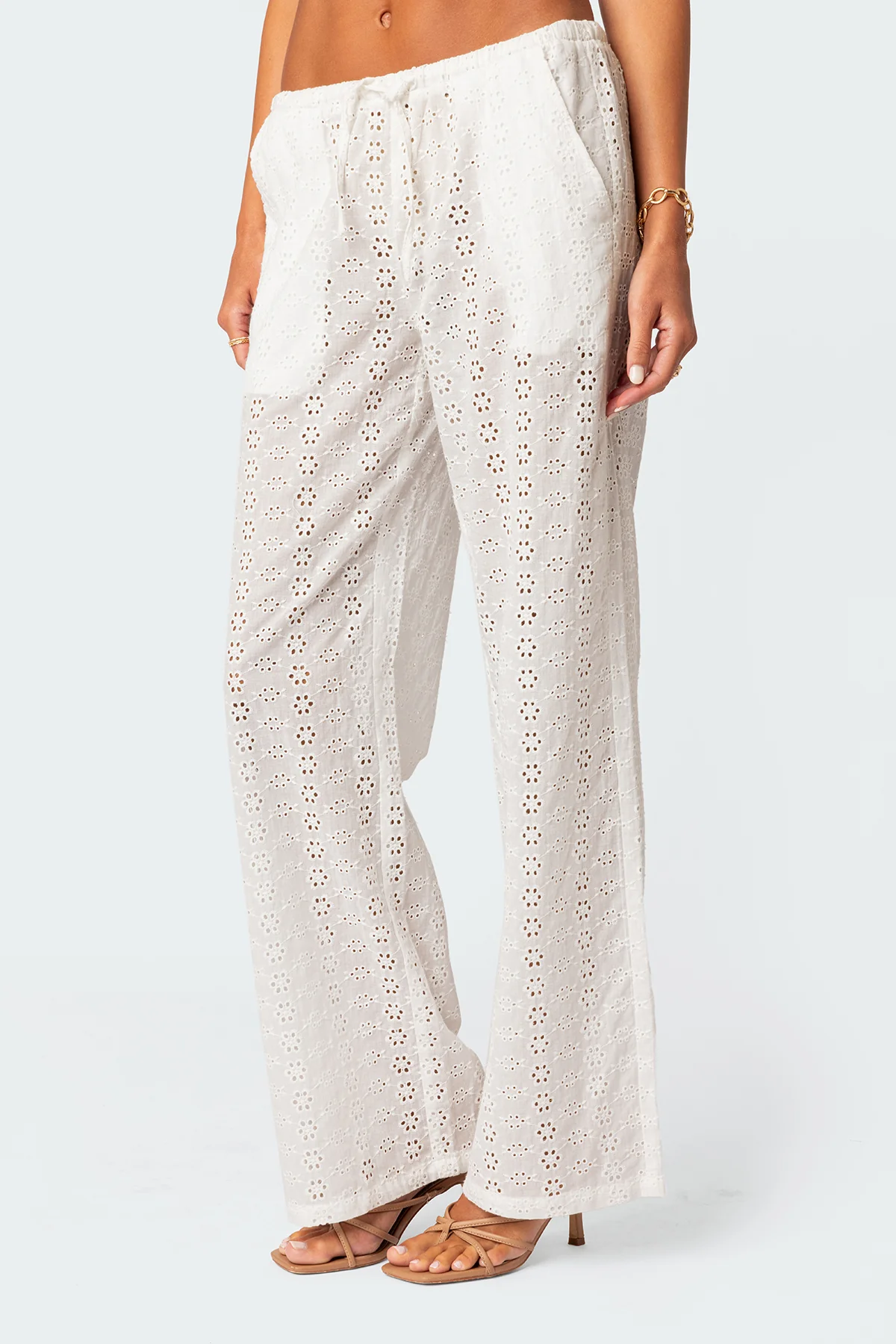 Lemon Lacey Cotton Pants - Image 3