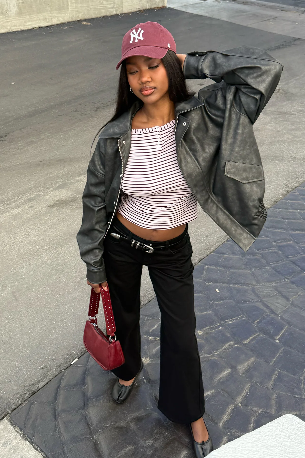Mori Oversized Faux Leather Jacket