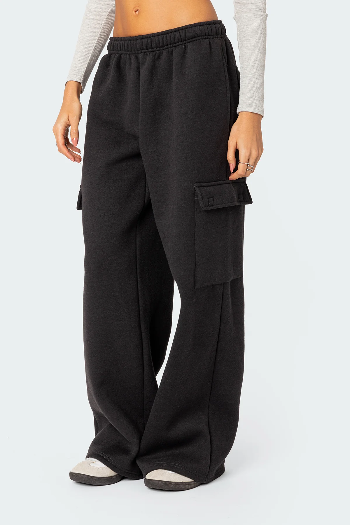 Wide Leg Cargo Sweatpants - Image 3