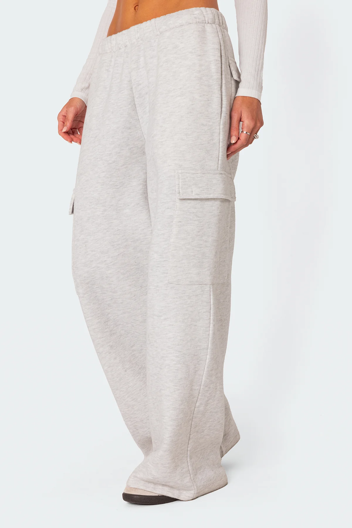Wide Leg Cargo Sweatpants - Image 3