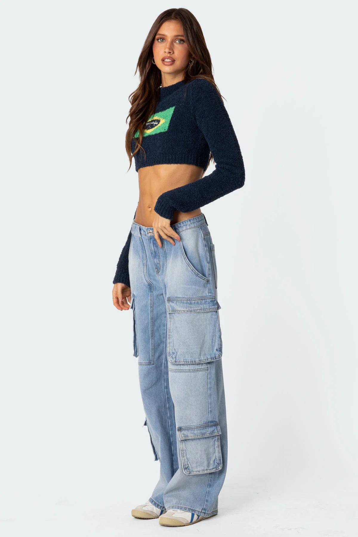 Tara Low Rise Baggy Cargo Jeans - Image 3
