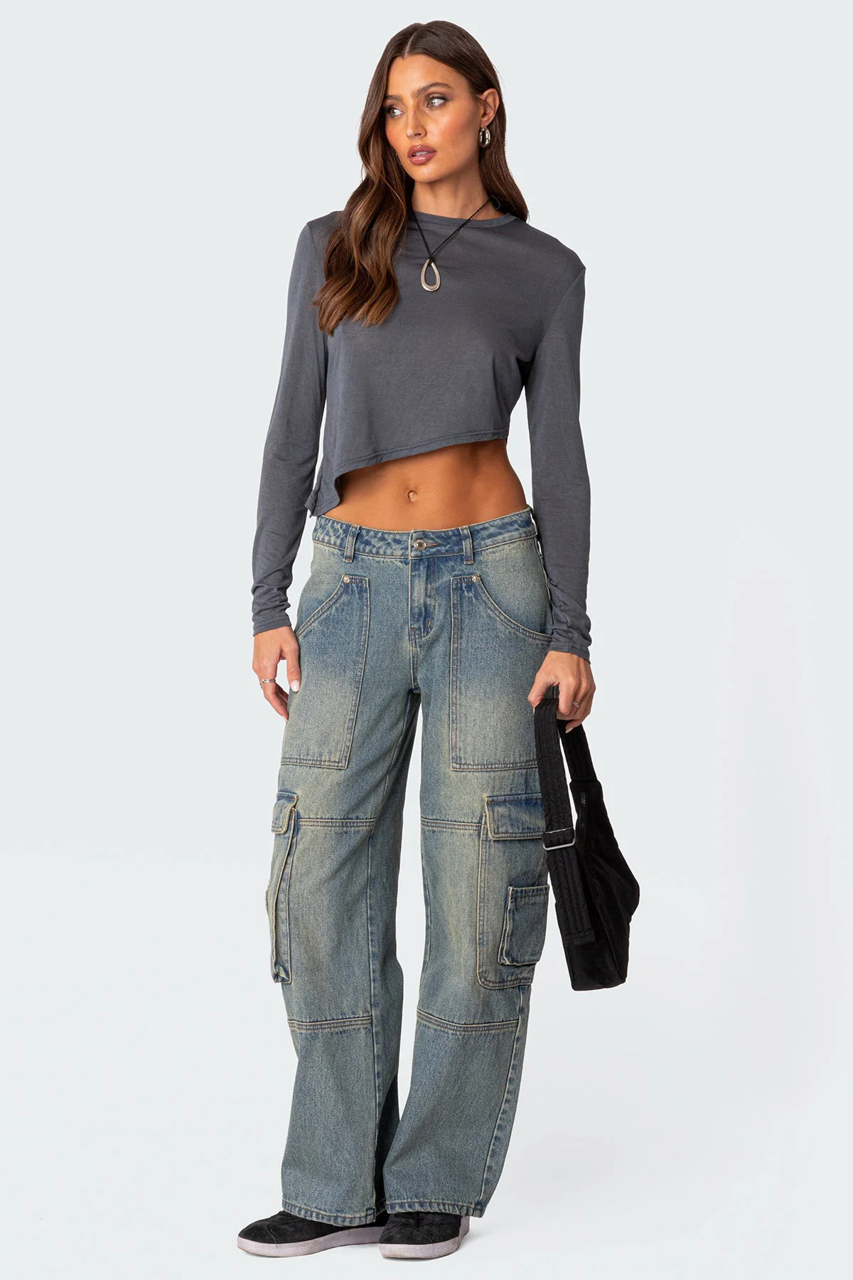 Asymmetric Long Sleeve T Shirt - Image 2