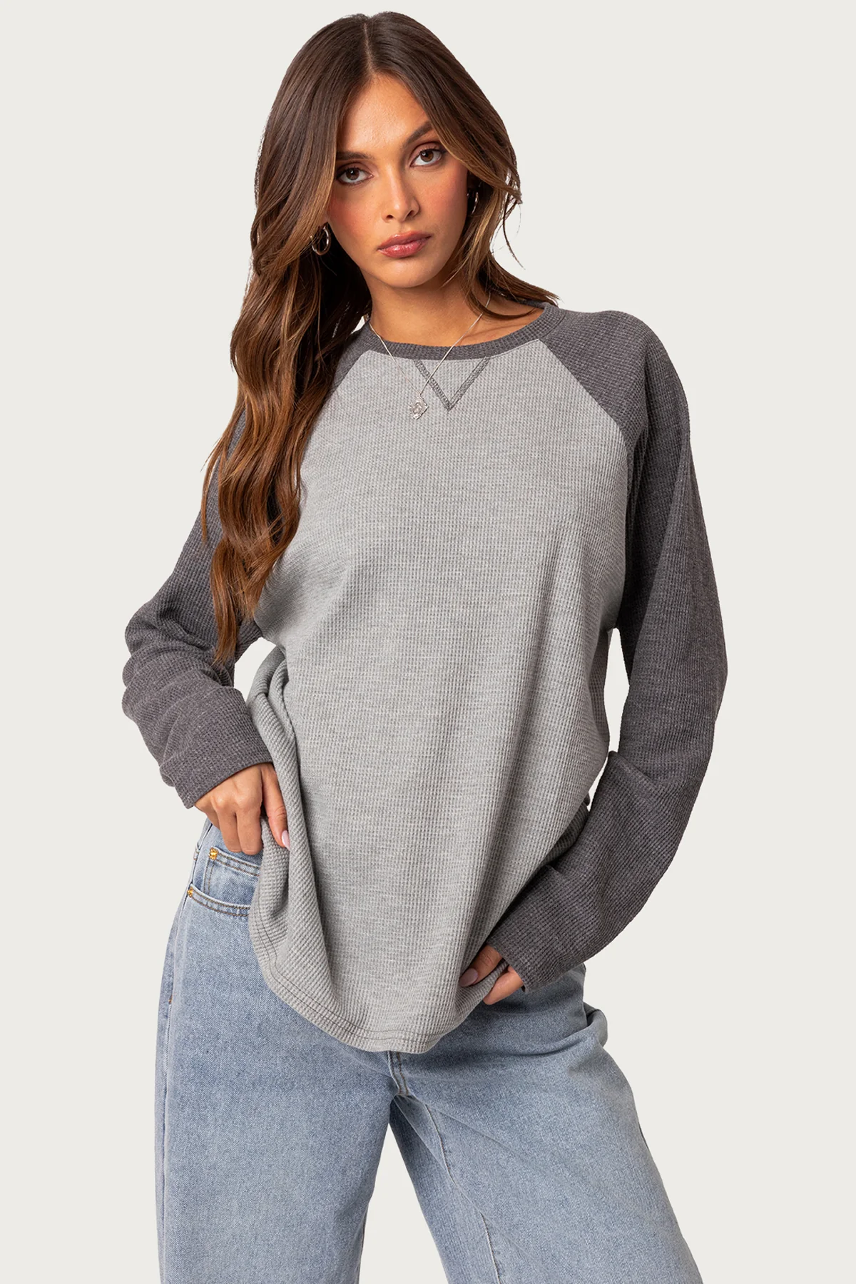 Me Time Oversized Waffle Top - Image 5