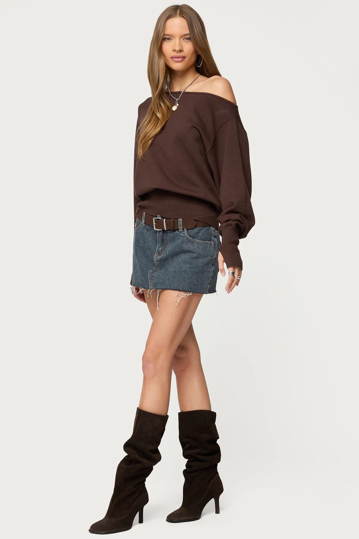 Off Shoulder Oversized Sweater - Image 4