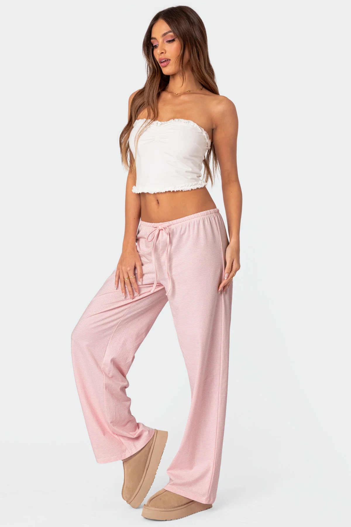 Olivia Striped Loose Fit Pants - Image 3