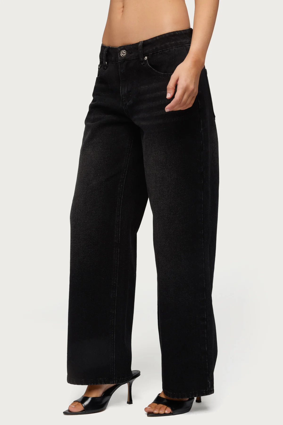 Petite Raelynn Washed Low Rise Baggy Jeans - Image 3