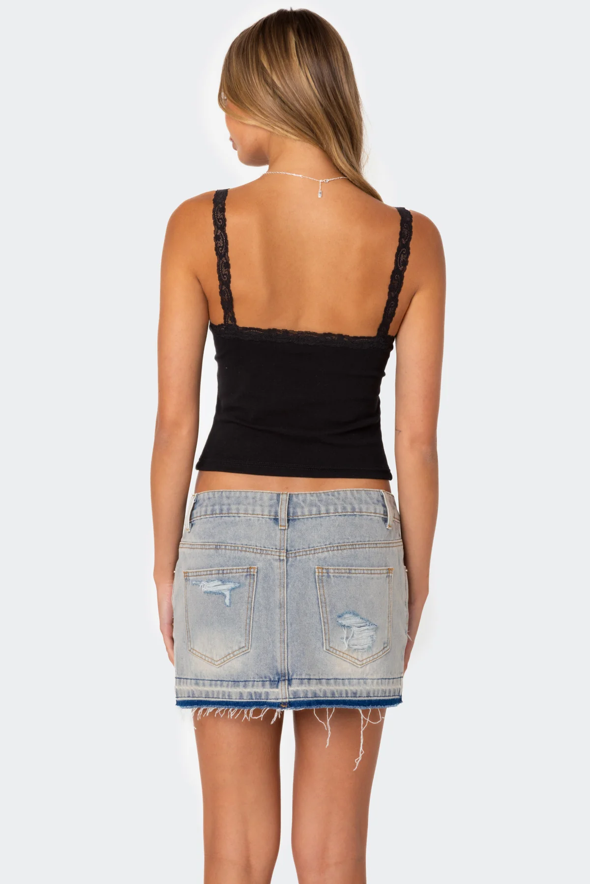 Amilia Lace Trim Tank Top - Image 4