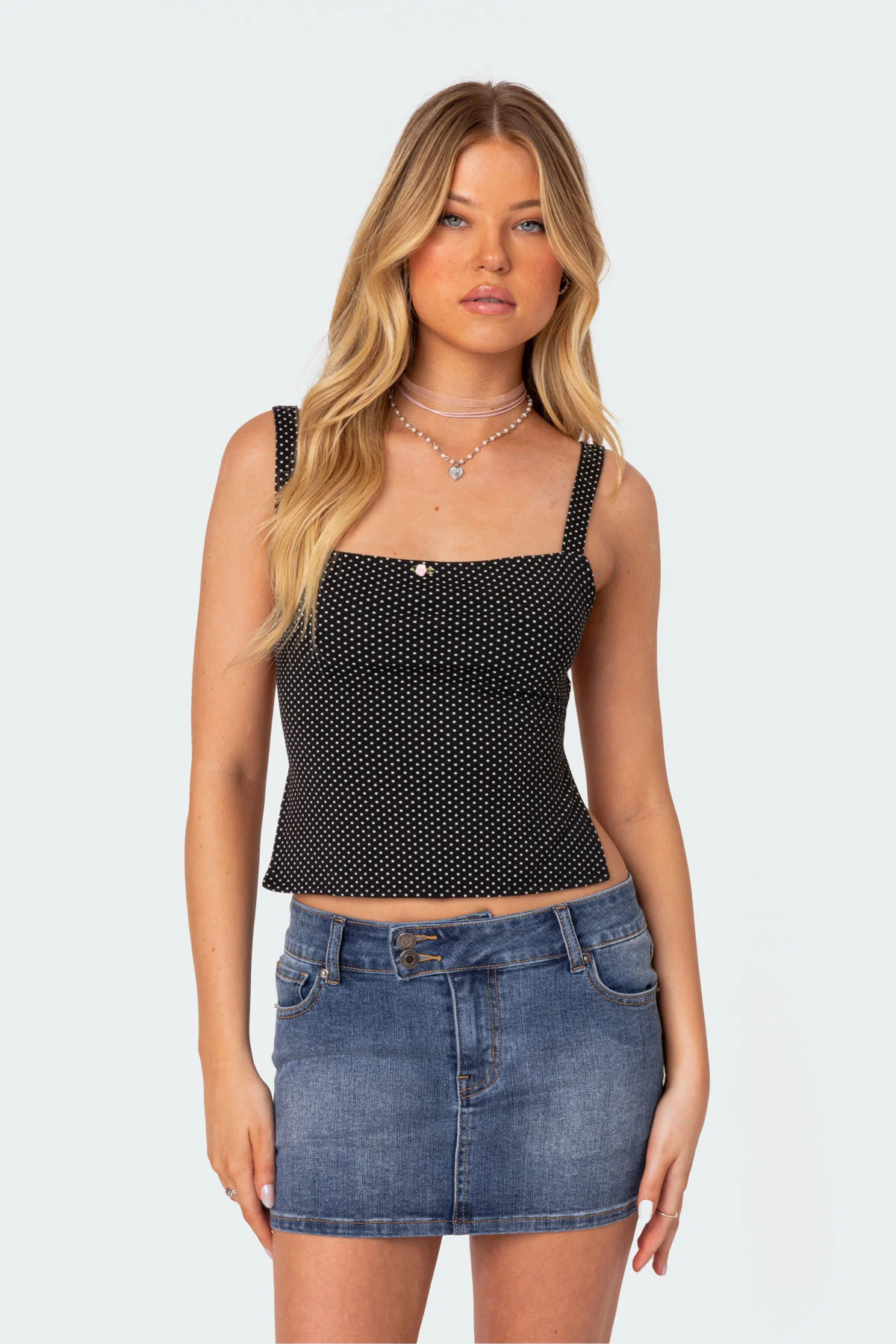 Kaia Polka Dot Tie Back Top - Image 3