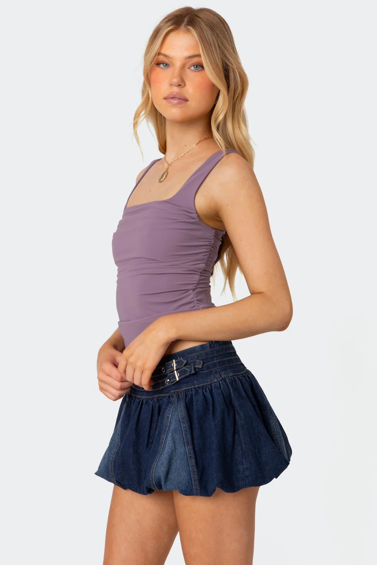Rio Ruched Square Neck Top - Image 3