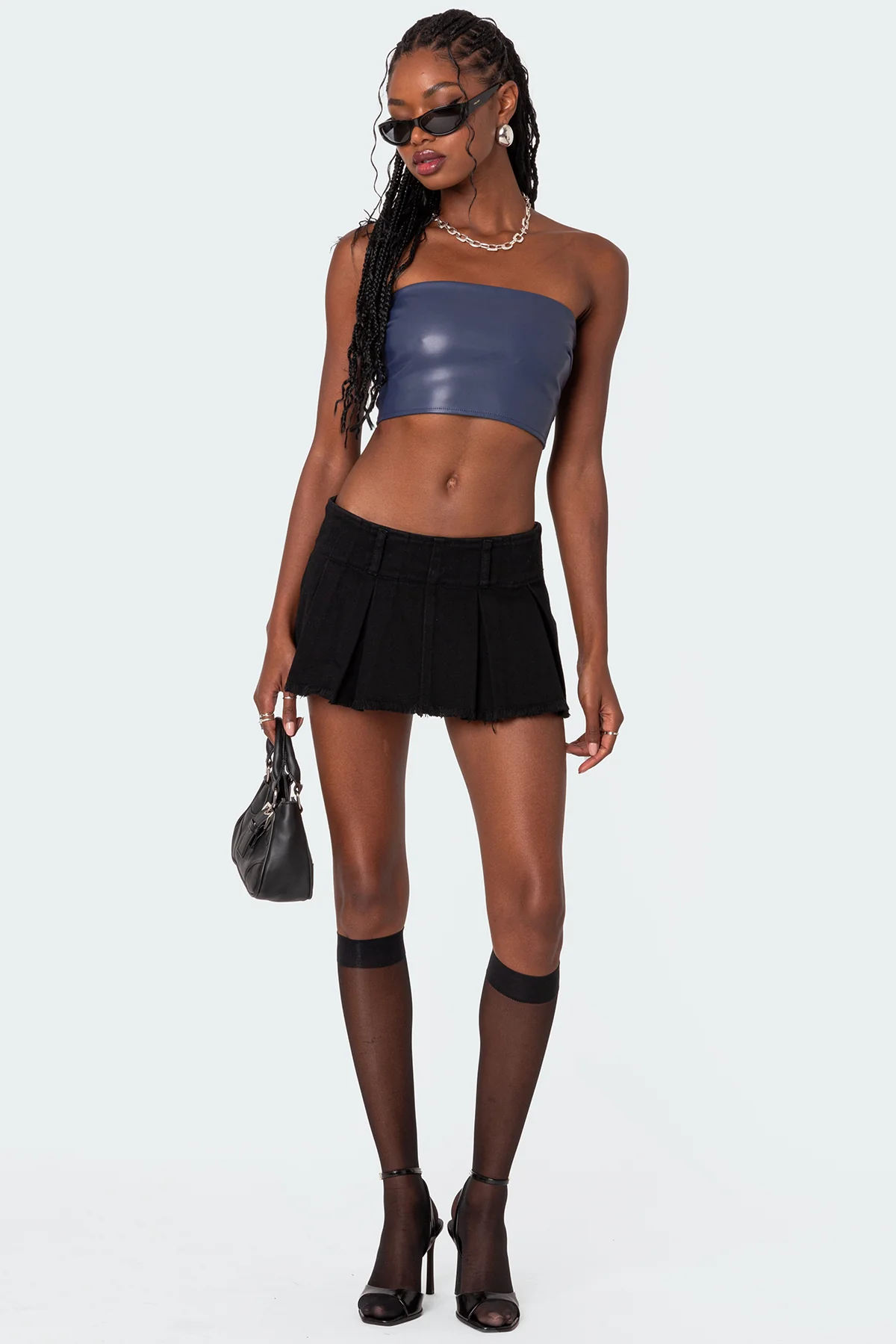 Mazie Faux Leather Bandeau Top - Image 2