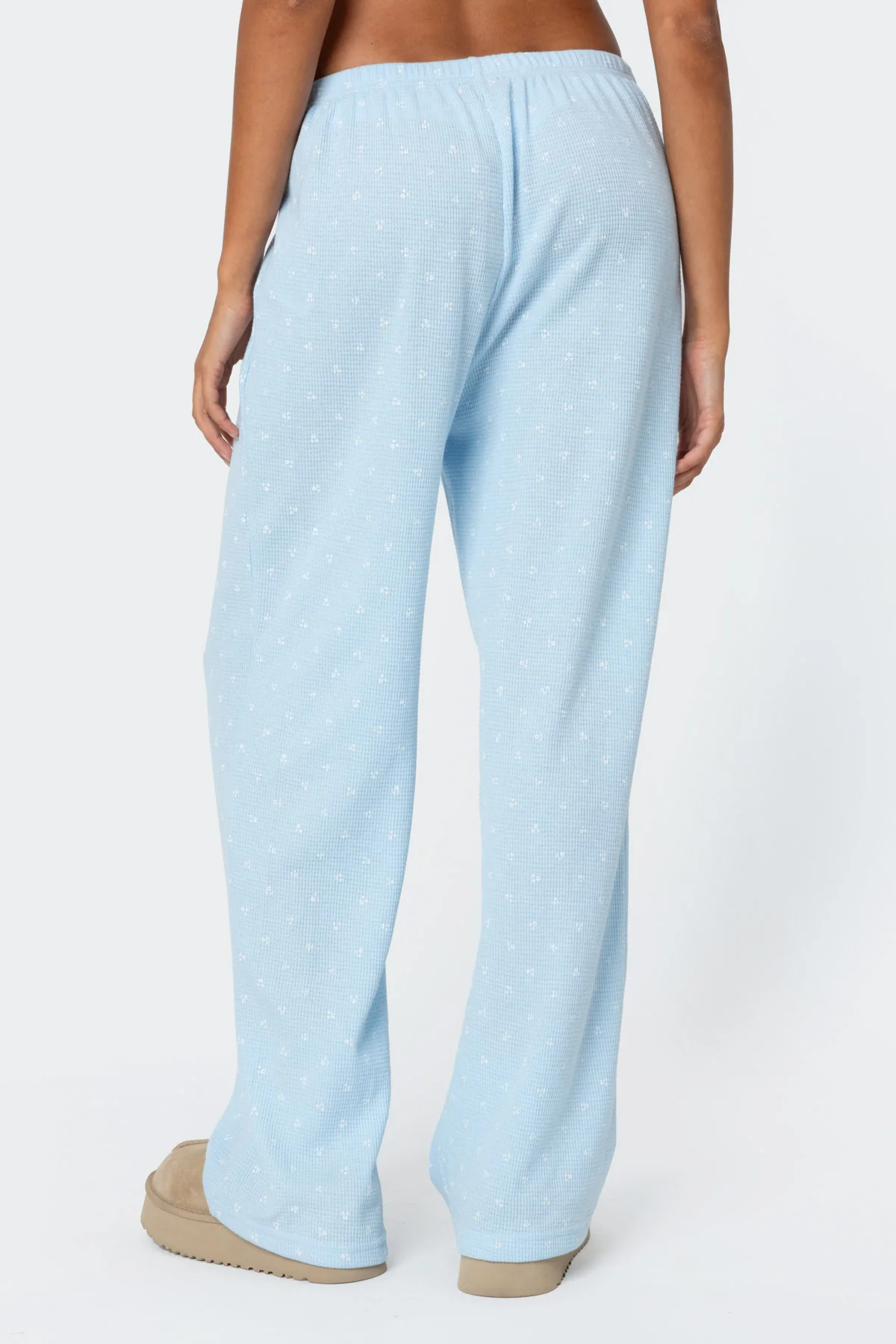 Petal Printed Waffle Pants - Image 4