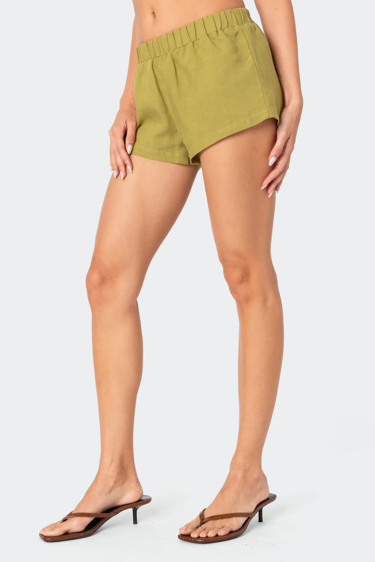 Arden Linen Look Shorts - Image 3