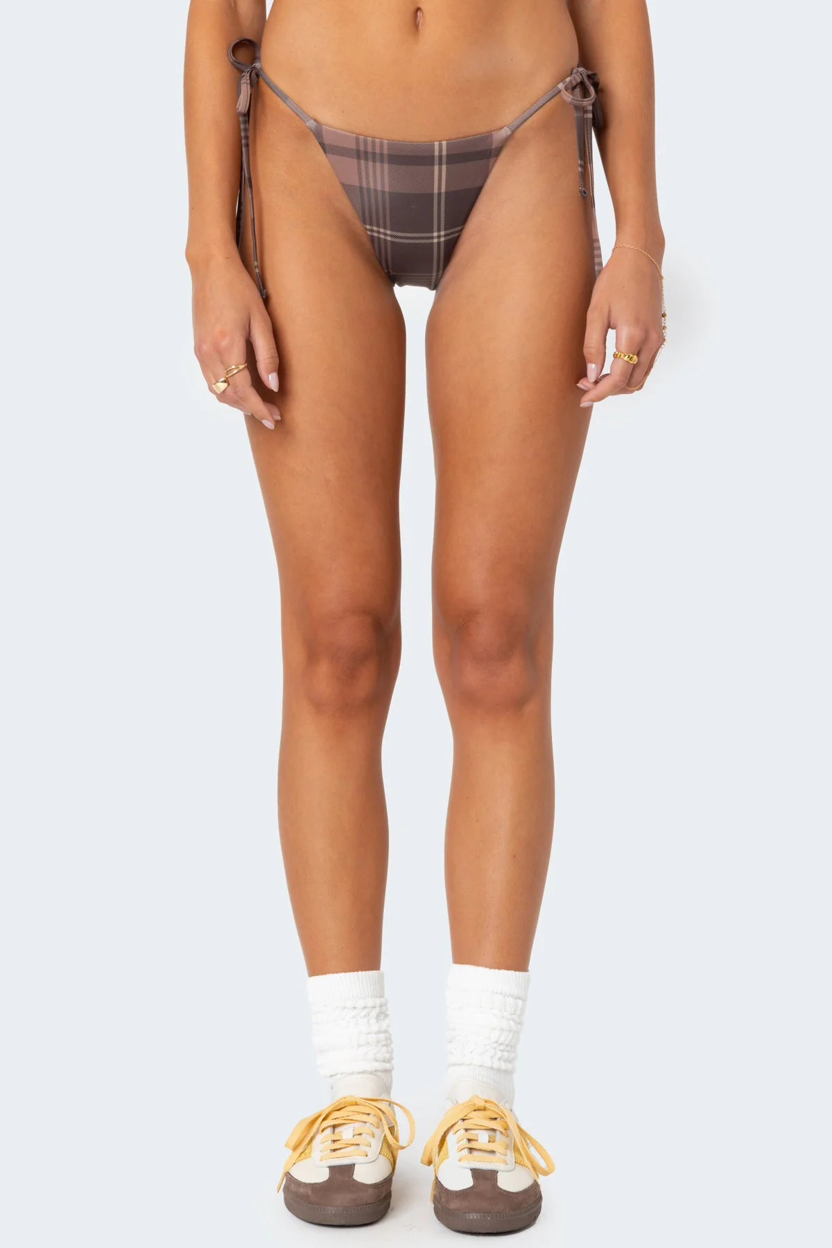 Wilhelmina Plaid String Bikini Bottom - Image 2