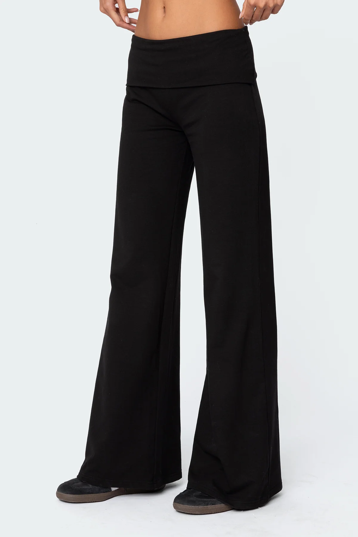 Wide Leg Foldover Pants - Image 4