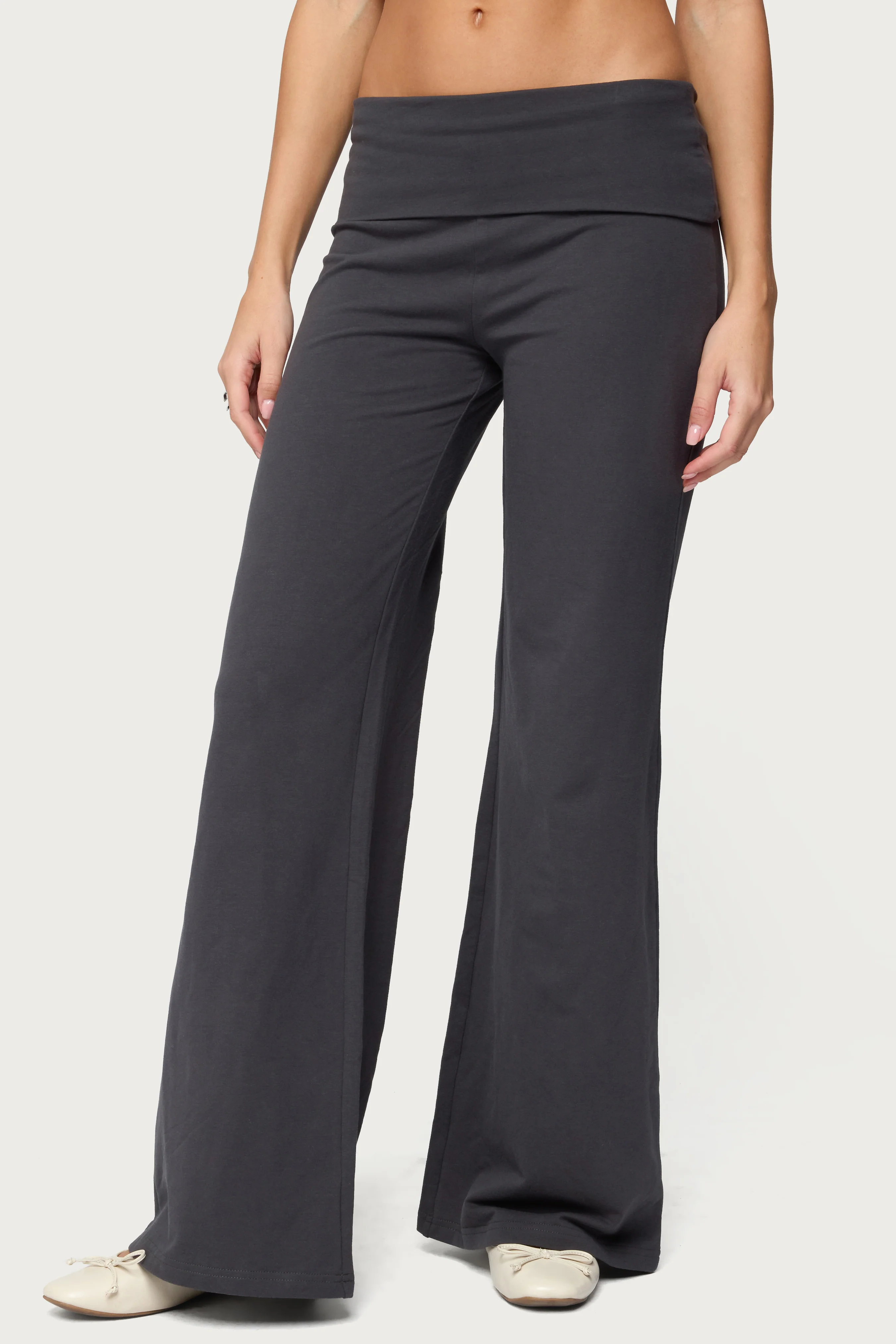 Wide Leg Foldover Pants - Image 4