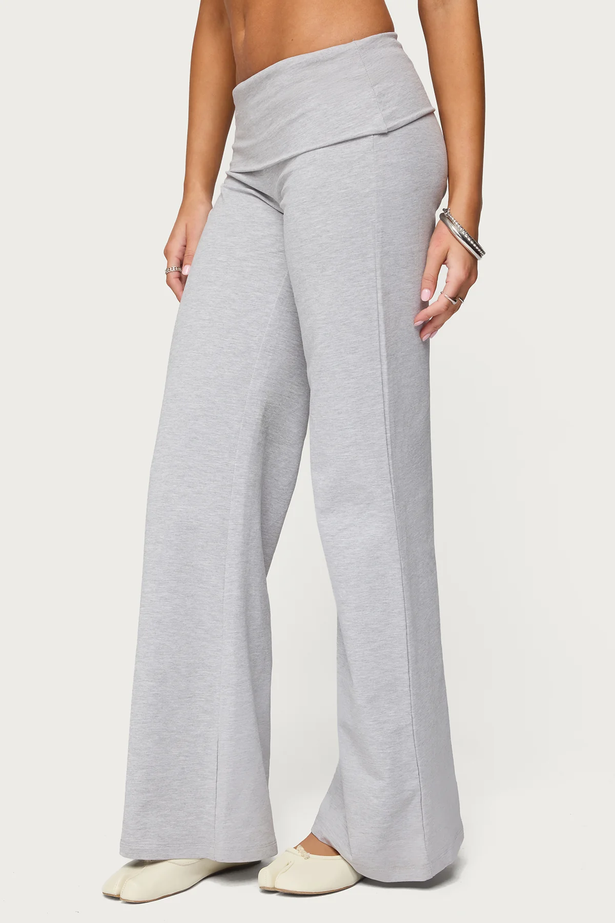 Wide Leg Foldover Pants - Image 4
