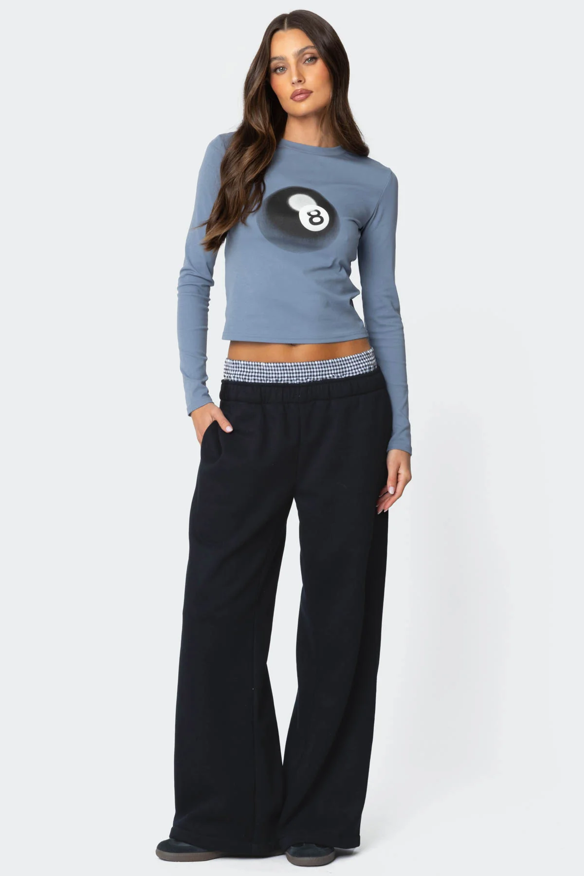 Gingham Boxer Detail Sweatpants - Image 4
