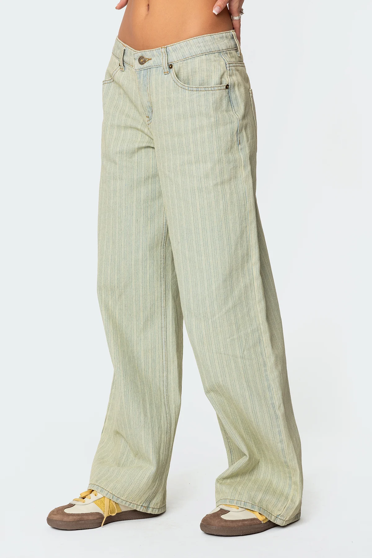 Lannah Textured Low Rise Baggy Jeans - Image 3