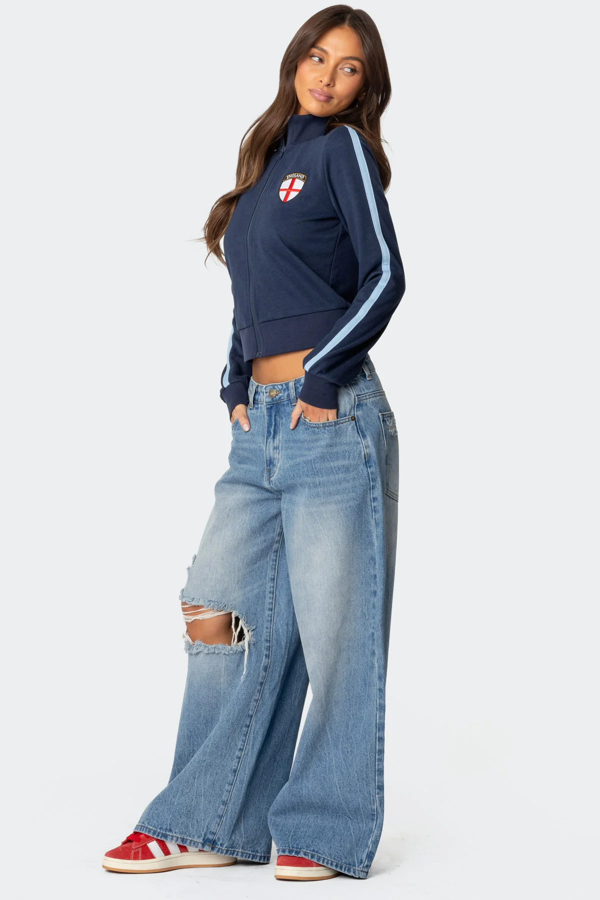 England Zip Up Sweatshirt - Image 2