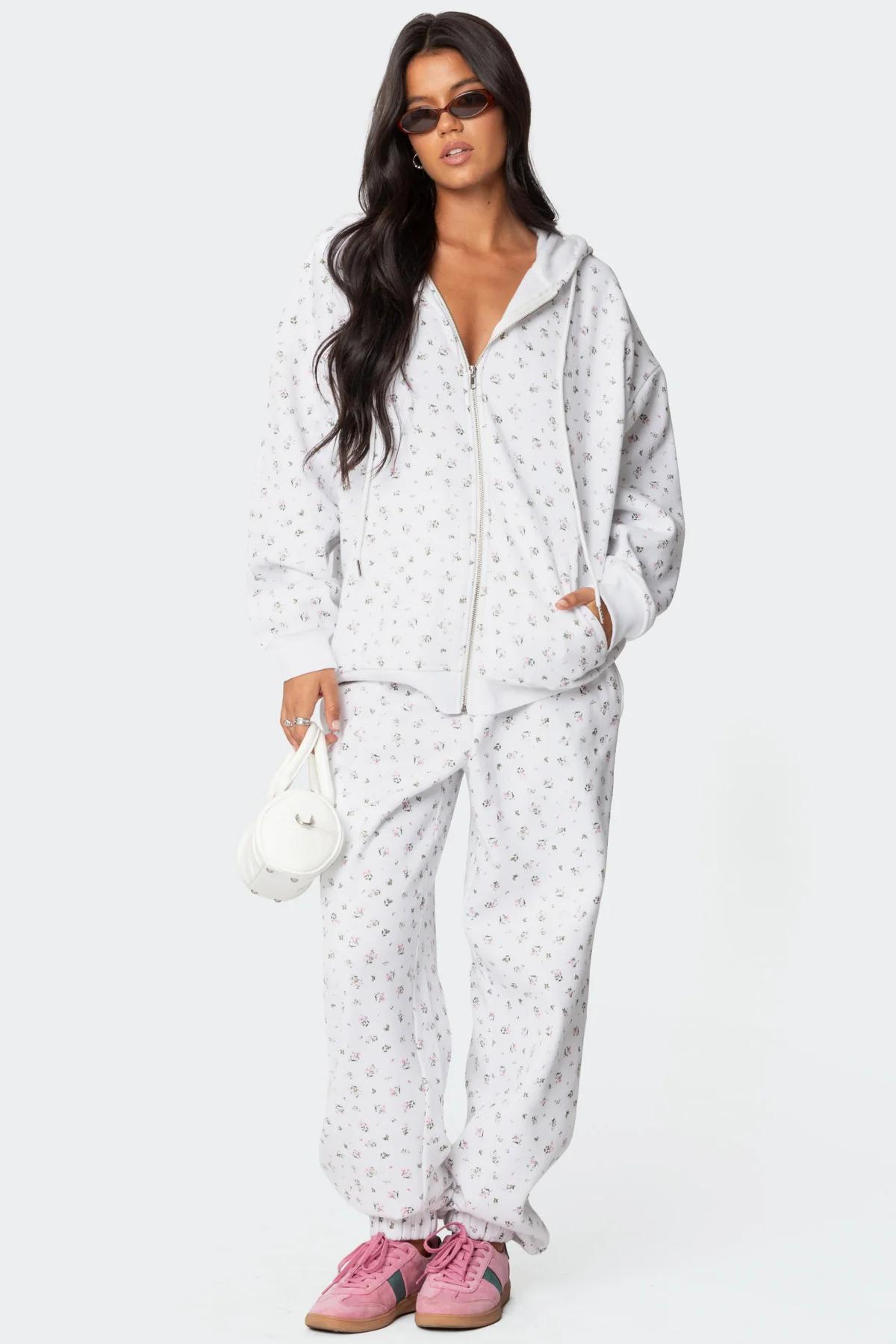 Bouquet Oversized Zip Up Hoodie - Image 2