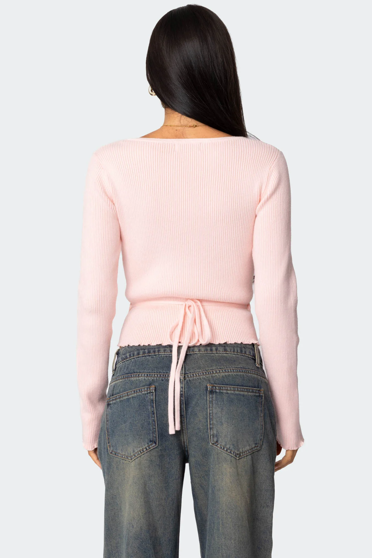 Paden Ribbed Knit Wrap Top - Image 5