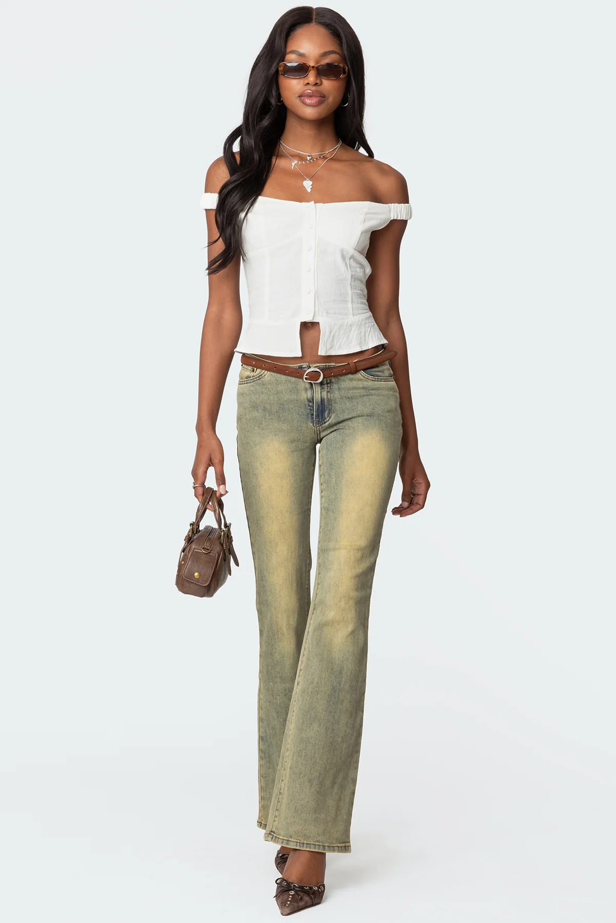 Ali Linen Look Off Shoulder Top - Image 2