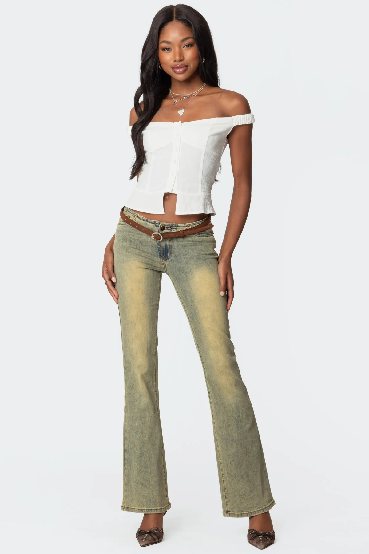 Ali Linen Look Off Shoulder Top - Image 4