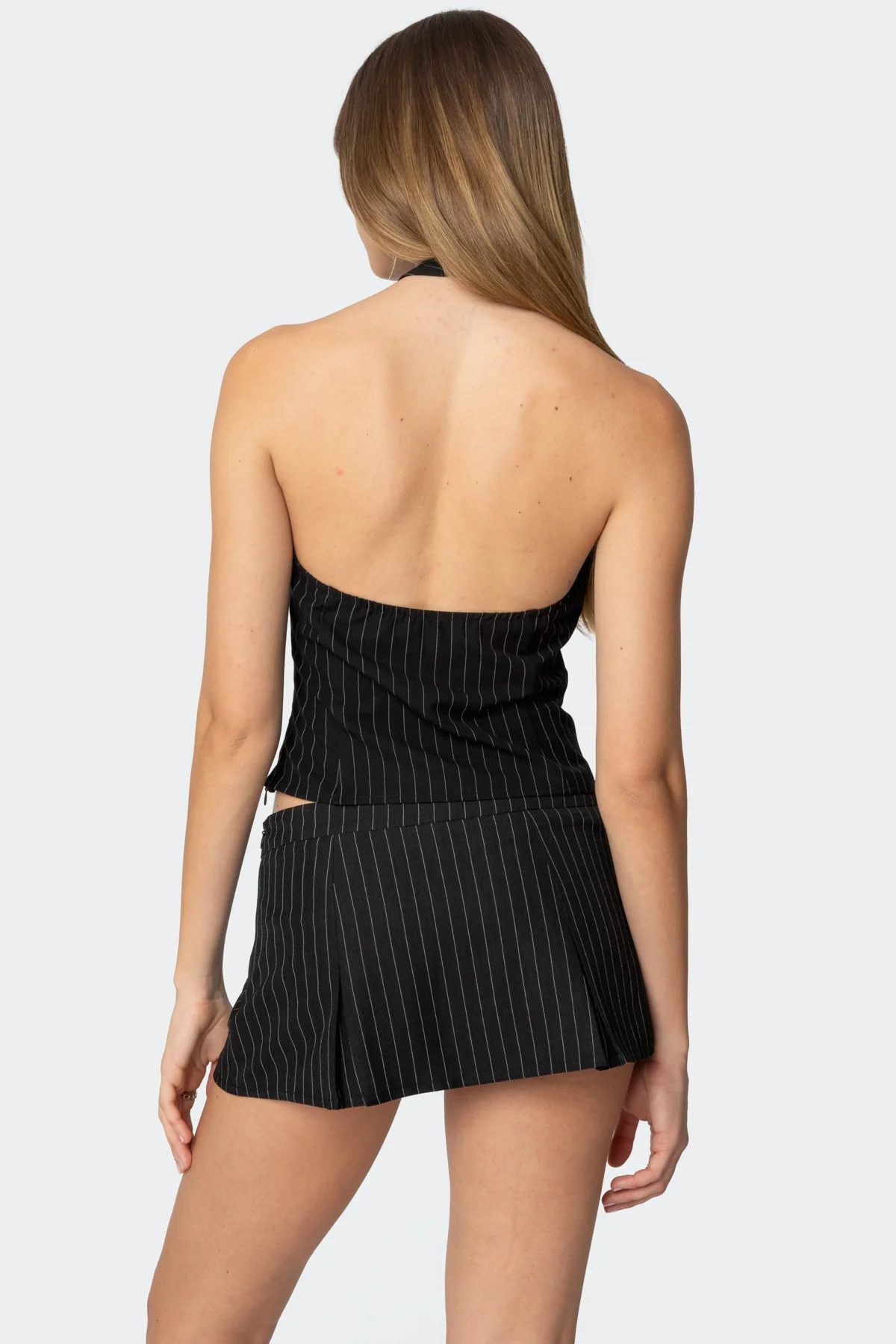 Karine Pinstripe Halter Top - Image 5