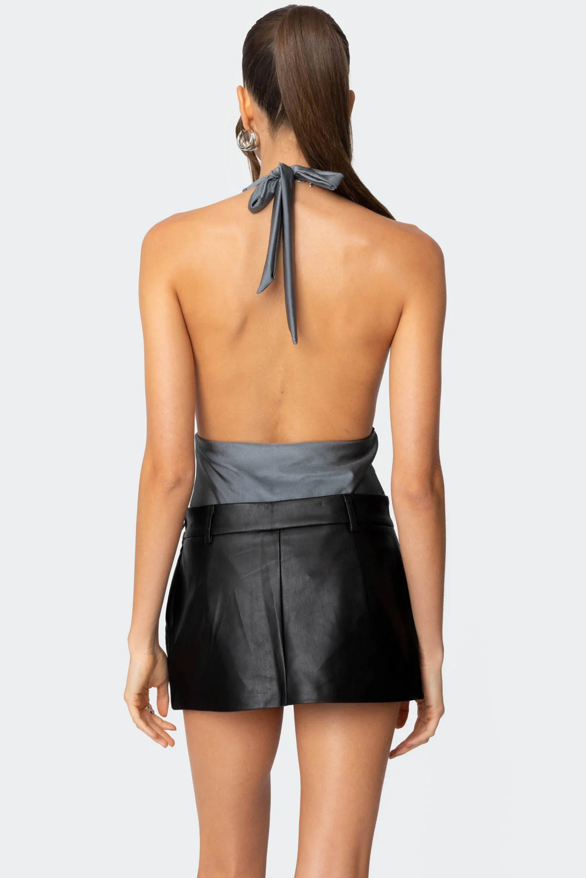 Cele Shiny Gathered Bodysuit - Image 5