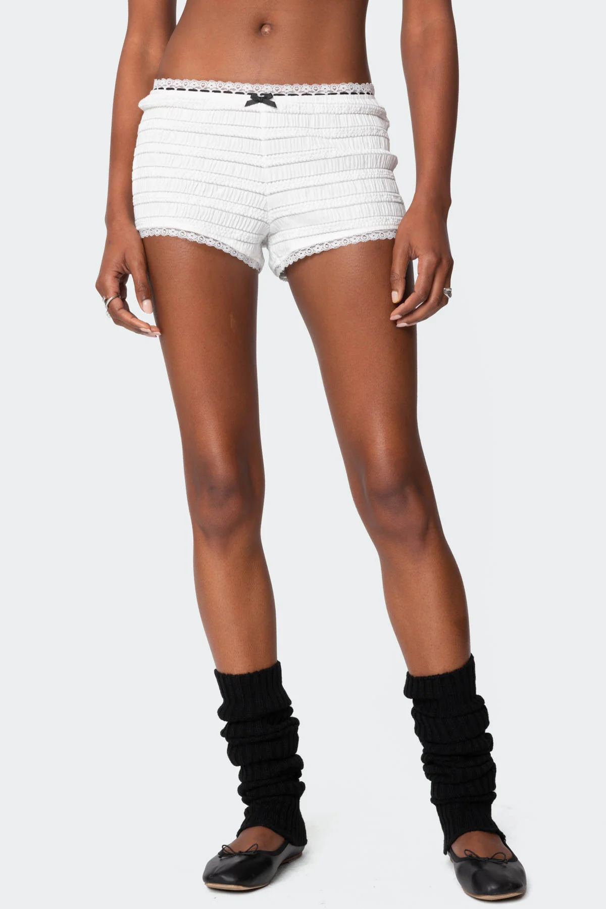 Lenny Lacey Textured Micro Shorts - Image 2
