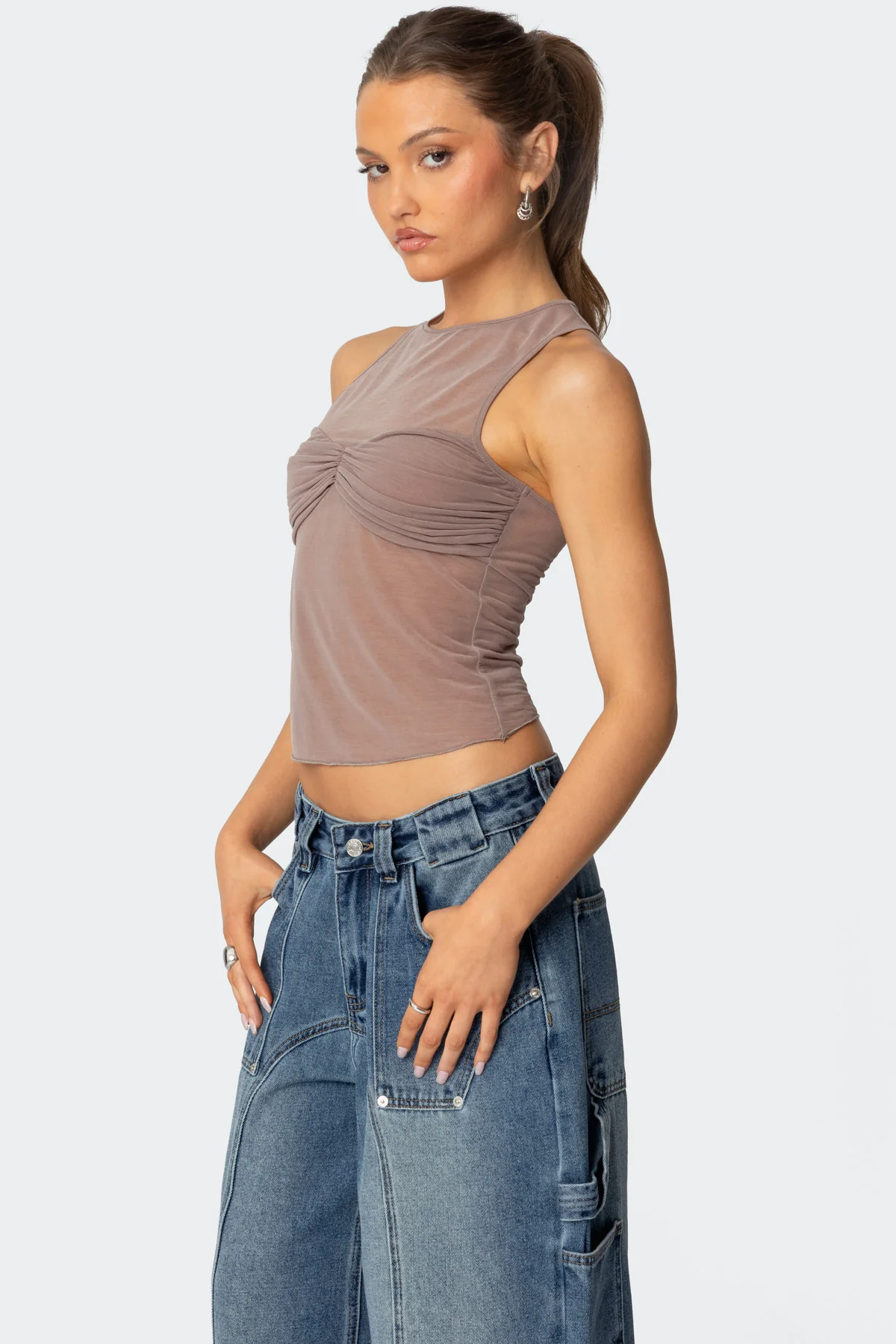 Erica Sheer Gathered Top - Image 4
