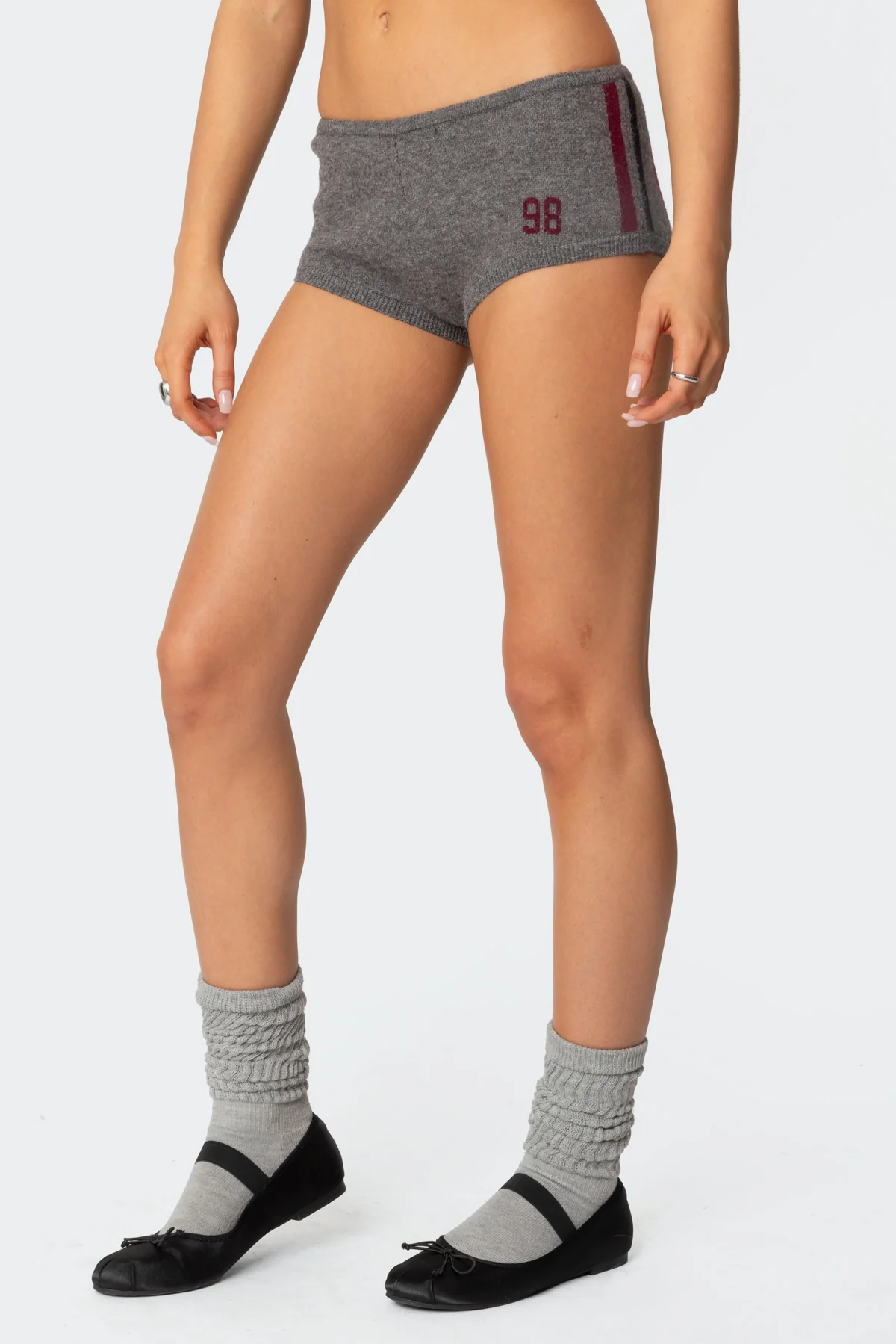 Heart Knit Micro Shorts - Image 3