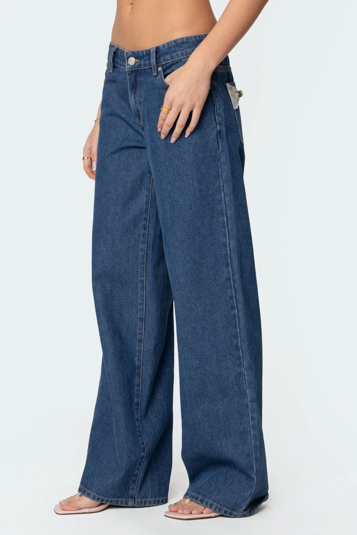Lacey Pocket Low Rise Baggy Jeans - Image 3