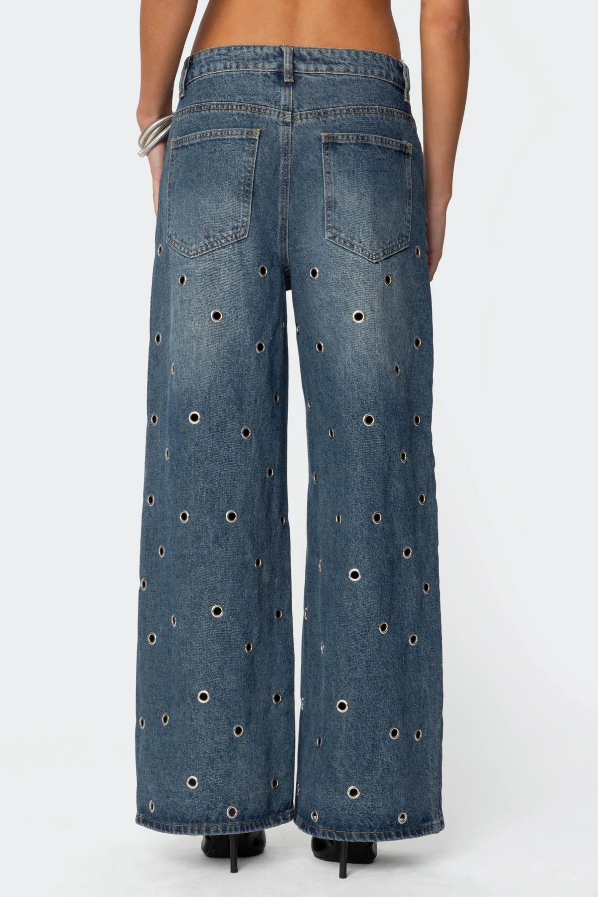 Jainie Grommet Low Rise Baggy Jeans - Image 5