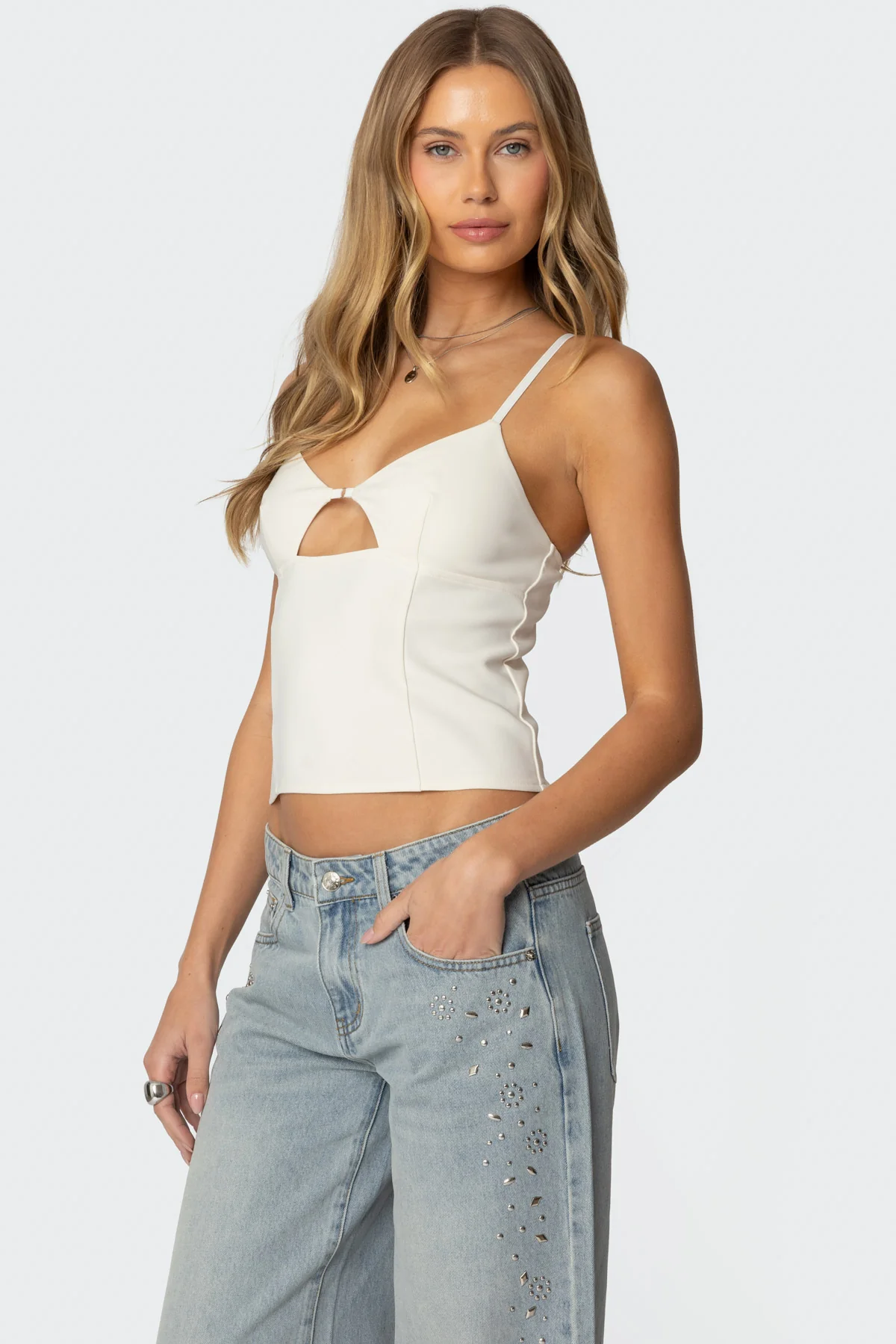 Liana Cut Out Tank Top - Image 3