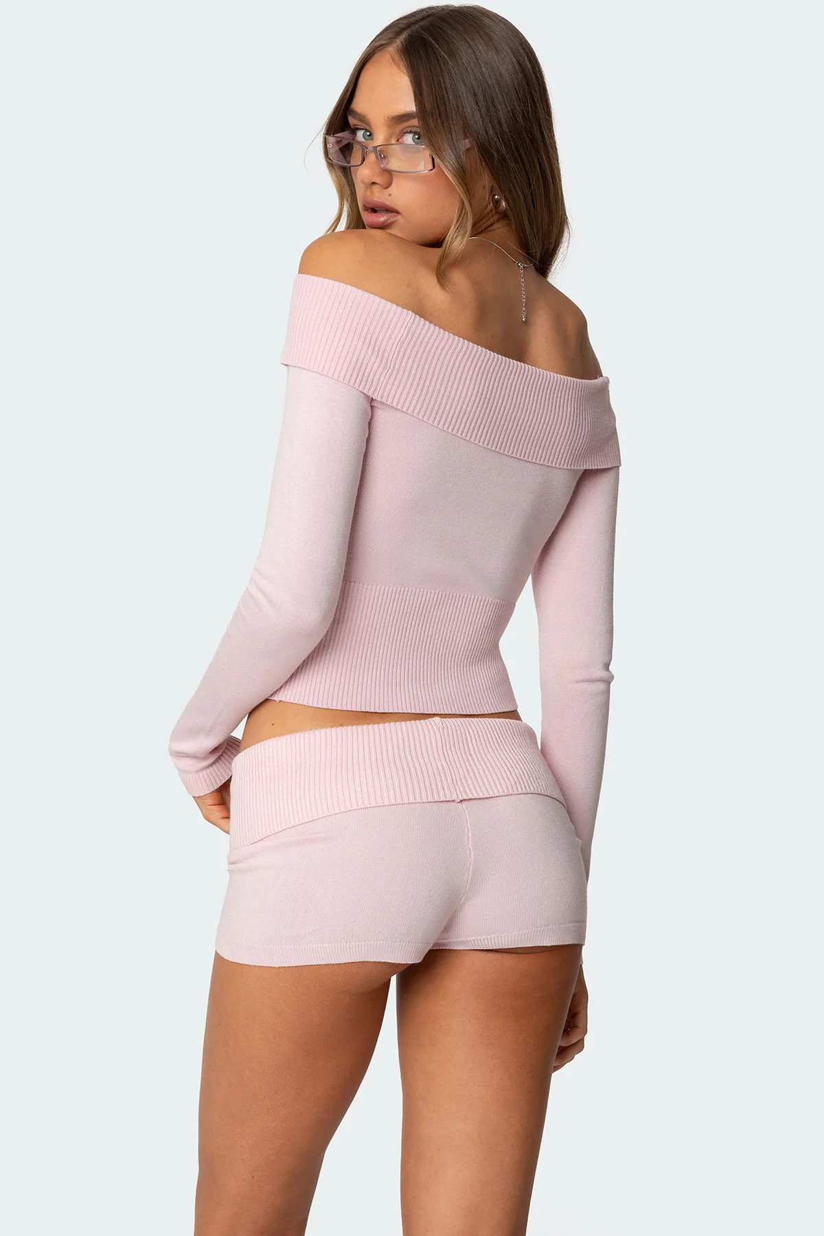 Jamie Fold Over Knit Top - Image 4